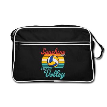 Design Beach Volleyball - Retro Bag - black/white - Front