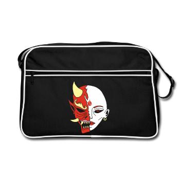 Humain ou démon ? - Sac Retro - noir/blanc - Devant