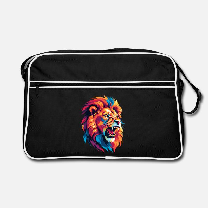 Lion multicolore Sac Retro