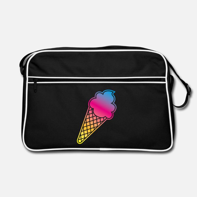 Cadre de crème glacée Dégradé Coloré Cône de crème glacée d’été Glace Sac Retro