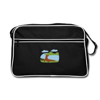 Majestueux dragon de Komodo - Sac Retro - noir/blanc - Devant