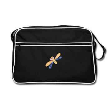 Delicate damselfly - Retro Bag - black/white - Front
