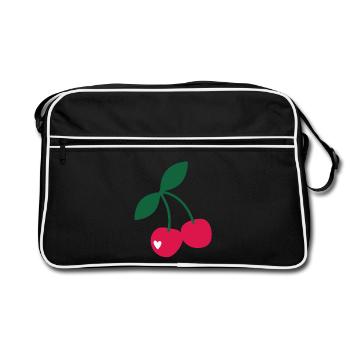 Cerises douces - Sac Retro - noir/blanc - Devant