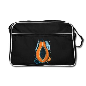 papaya - Retro Bag - black/white - Front