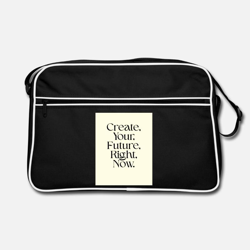 Create your future now Typography - Retro Bag - black/white