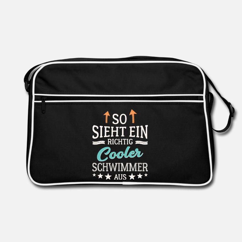 So sieht ein richtig cooler Schwimmer aus  Retro Tasche