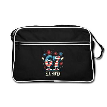 US Flag 67 Memes Six Seven - Sac Retro - noir/blanc - Devant