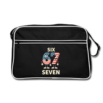 US Flag 67 Memes Six Seven - Sac Retro - noir/blanc - Devant