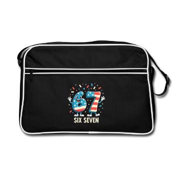 US Flag 67 Memes Six Seven - Sac Retro - noir/blanc - Devant