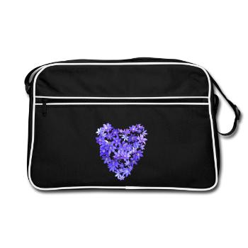 Blue Violet Heart - Retro Bag - black/white - Front