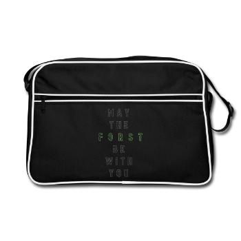 Que le Forst soit avec vous - (centré) - Sac Retro - noir/blanc - Devant