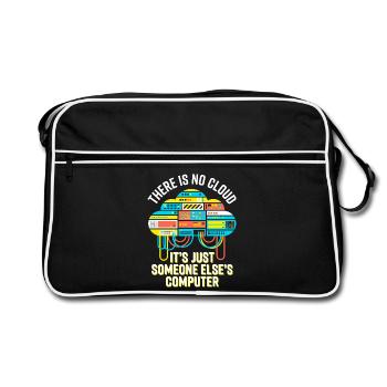 Cloud: It's Just Someone Else's Computer - Retro Tasche - Schwarz/Weiß - Vorne