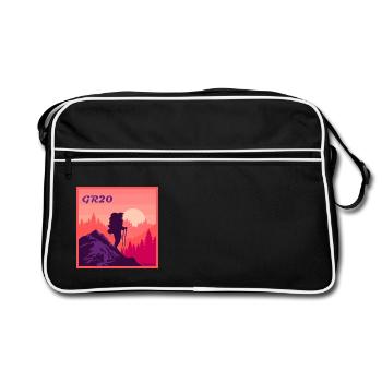 GR20 Grande Randonnée Corse trekking marche - Sac Retro - noir/blanc - Devant