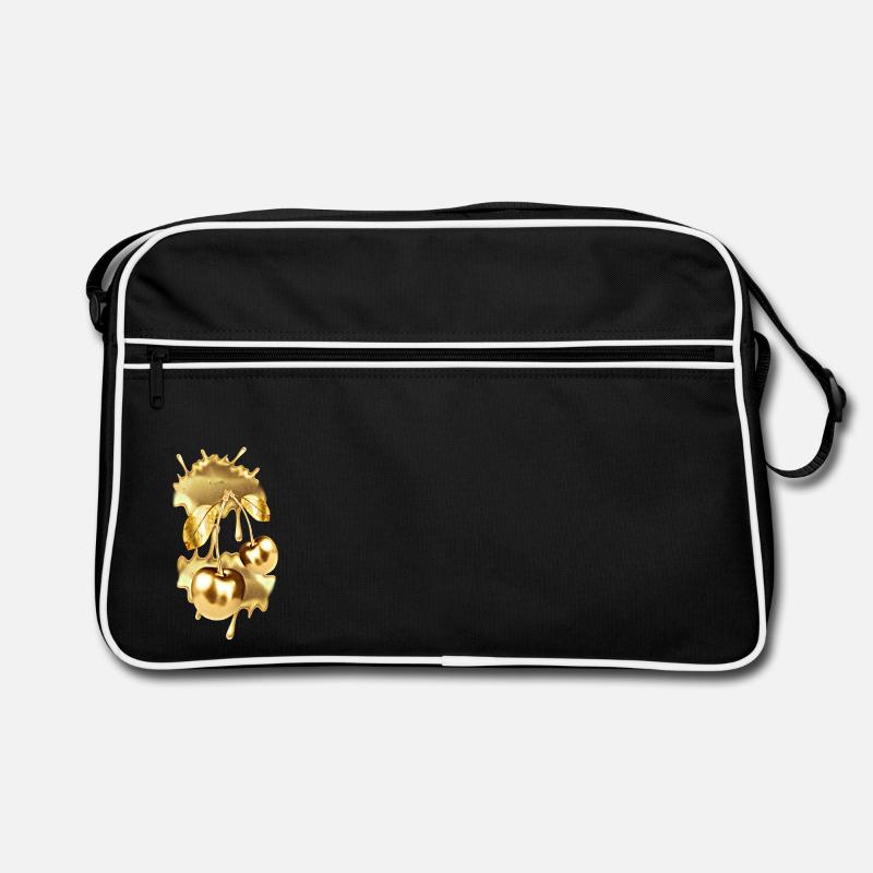 Goldene Kirsche Retro Tasche