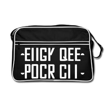 Un message secret - Sac Retro - noir/blanc - Devant