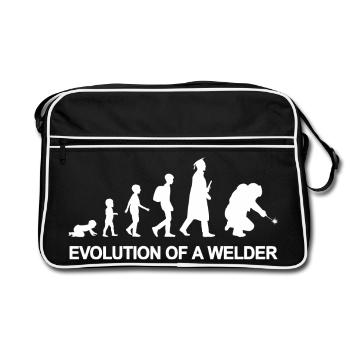 Évolution d’un soudeur - Sac Retro - noir/blanc - Devant