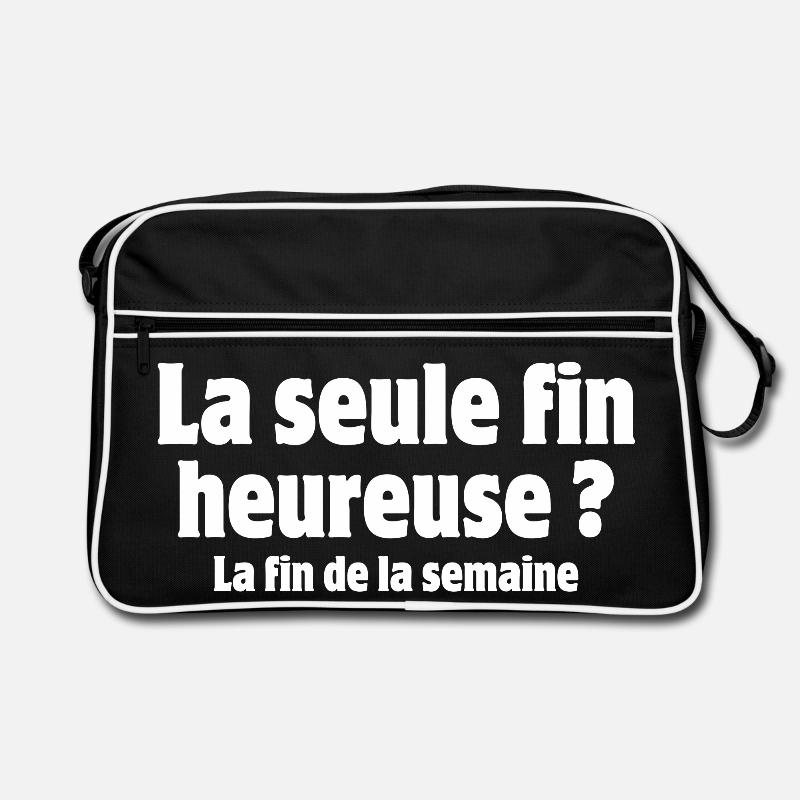 Arbeit, Arbeit, Wochenende Retro Tasche