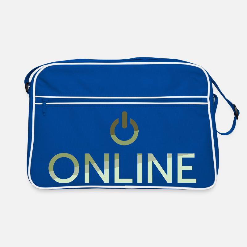 online lettering - On Button active Retro Bag