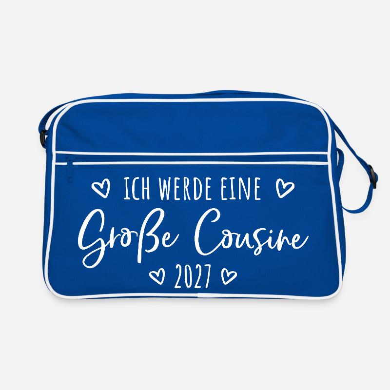 Ich werde eine Große Cousine 2027 Retro Tasche