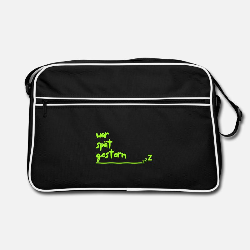 war spaet gestern Retro Tasche