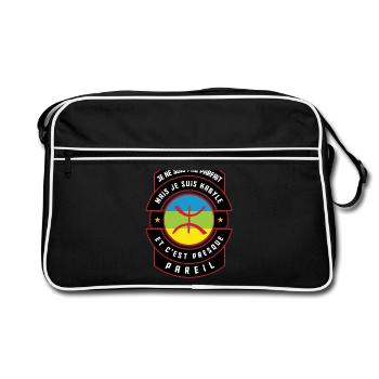Je suis Kabyle (Homme) - Sac Retro - noir/blanc - Devant