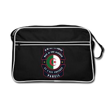 Je suis Algérien (Homme) - Sac Retro - noir/blanc - Devant