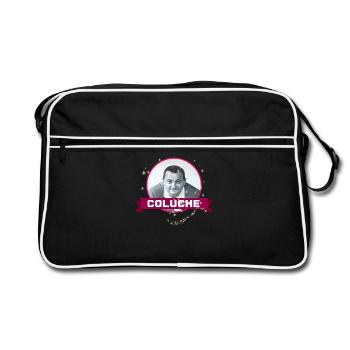 T shirt Hommage Humoristique à Coluche - Sac Retro - noir/blanc - Devant