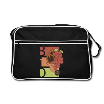 Fruits biologiques Icône de fruits Alimentation saine Icône d’alimentation - Sac Retro - noir/blanc - Devant