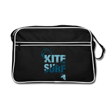 KITE SURF 3 - Sac Retro - noir/blanc - Devant