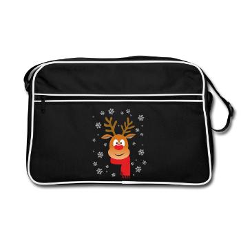 RENNE DE NOËL - Sac Retro - noir/blanc - Devant