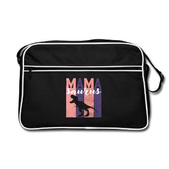Muttertag Muttertag Muttertag Mutter surus - Retro Tasche - Schwarz/Weiß - Vorne