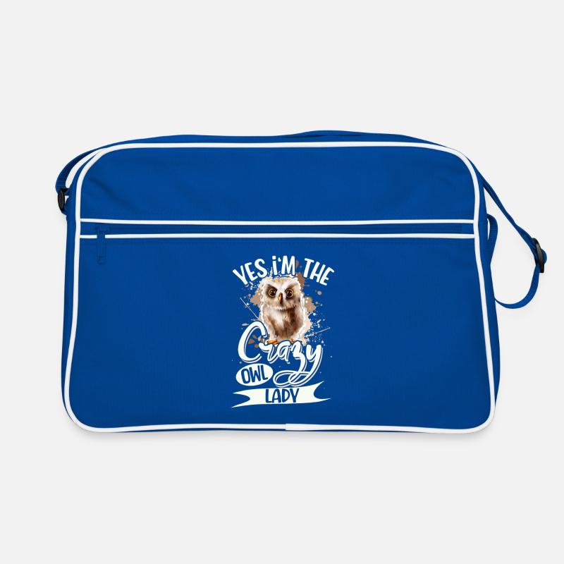 Eule Eulen Lustiger Spruch Retro Tasche