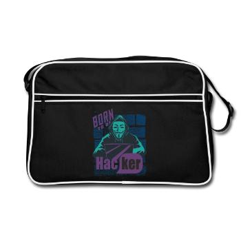 Hacker - Retro Bag - black/white - Front