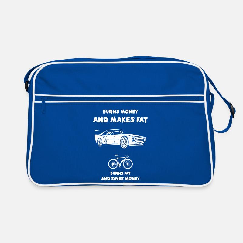Car burns money and makes fat Retro Bag