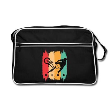 Bike Retro - Retro Tasche - Schwarz/Weiß - Vorne