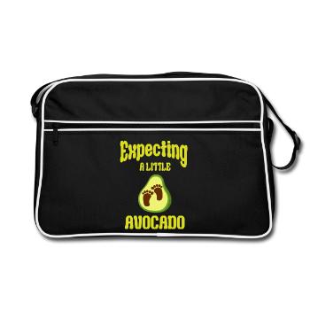 avocat, avocat humour, avocado, bébé avocat - Sac Retro - noir/blanc - Devant