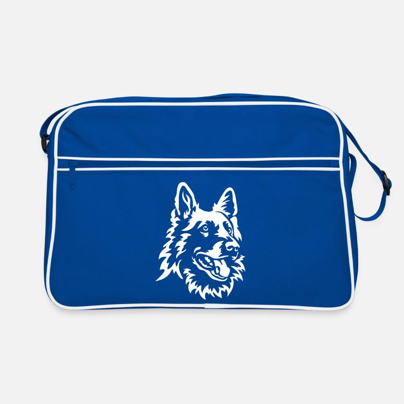 Swiss Shepherd Head "Black Edition" Retro Bag