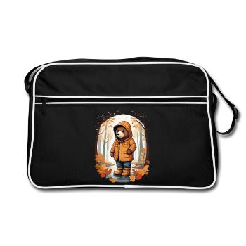 Ours mignon - Sac Retro - noir/blanc - Devant