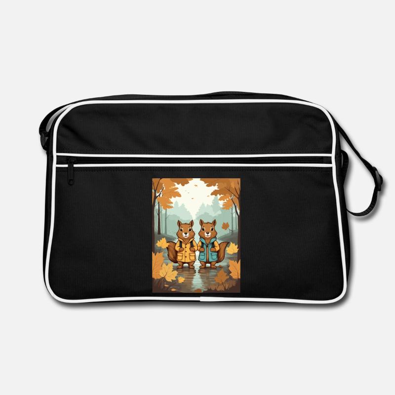 Süße Eichhörnchen Retro Tasche