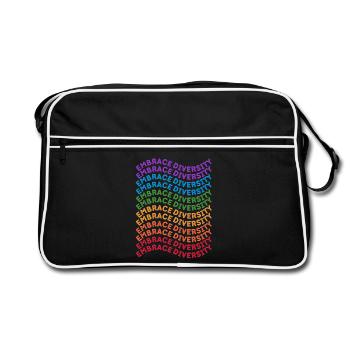Embrasser la diversité - Sac Retro - noir/blanc - Devant