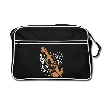 Geige Geiger - Retro Tasche - Schwarz/Weiß - Vorne