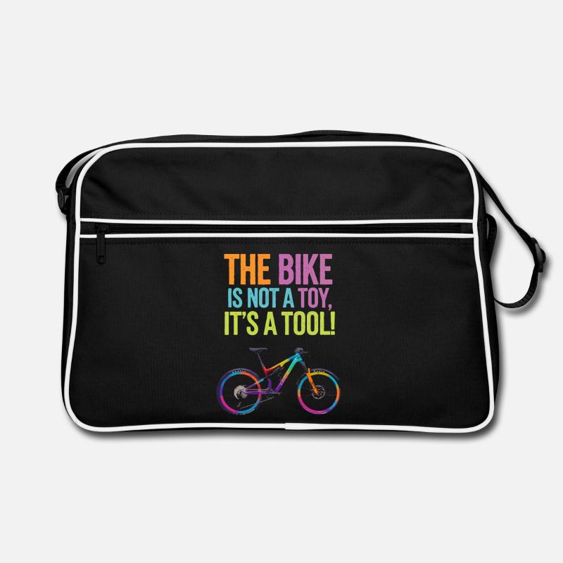 Conception de citation de vélo vibrante - Sac Retro - noir/blanc