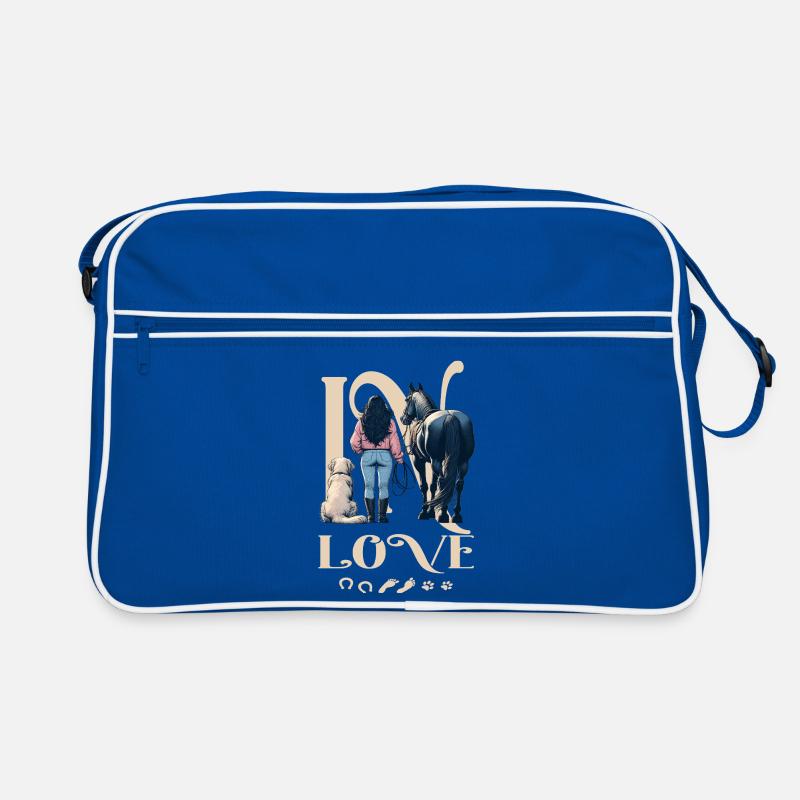 Pferde Liebe Retro Tasche