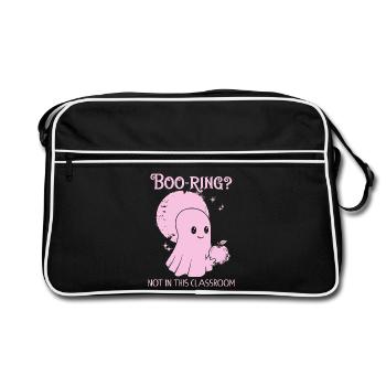Funny Teacher Skeleton Halloween Classroom - Retro Bag - black/white - Front