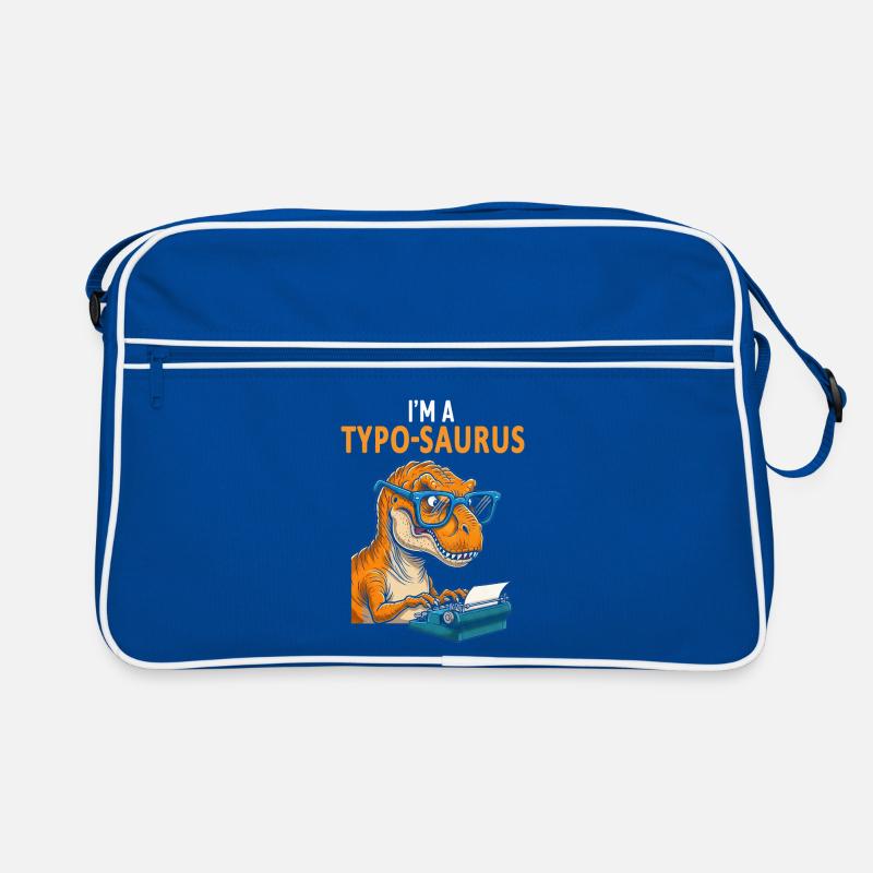 Typo-Saurus with glasses and typewriter Retro Bag