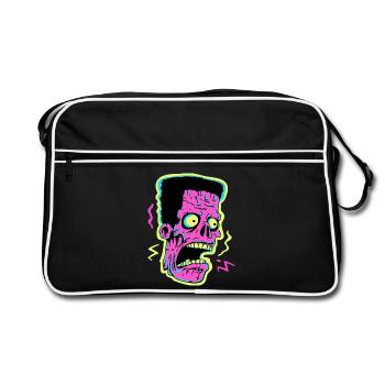 Néon Zombie Screamer Pop Art - Sac Retro - noir/blanc - Devant