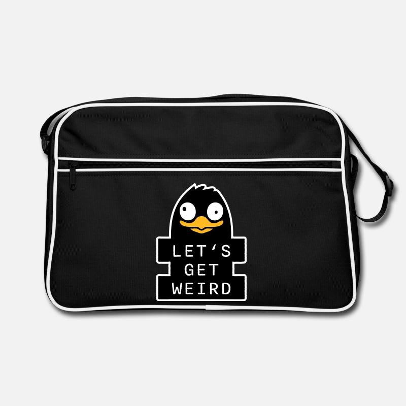 Let's Get Weird Penguin Weird Bird Crazy Retro Bag