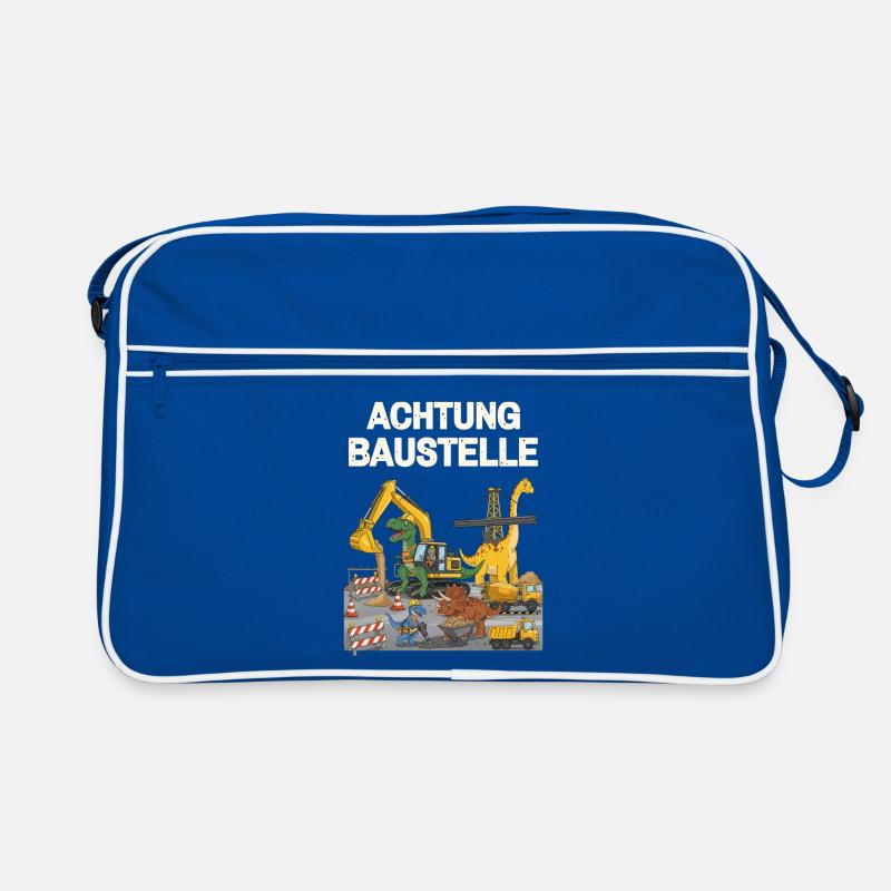 Dinosaur Construction Site Retro Bag