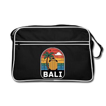Coucher de soleil en valise de Bali Indonésie - Sac Retro - noir/blanc - Devant