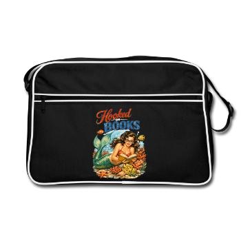 Sirène rétro : Accro aux livres Design de pin-up - Sac Retro - noir/blanc - Devant